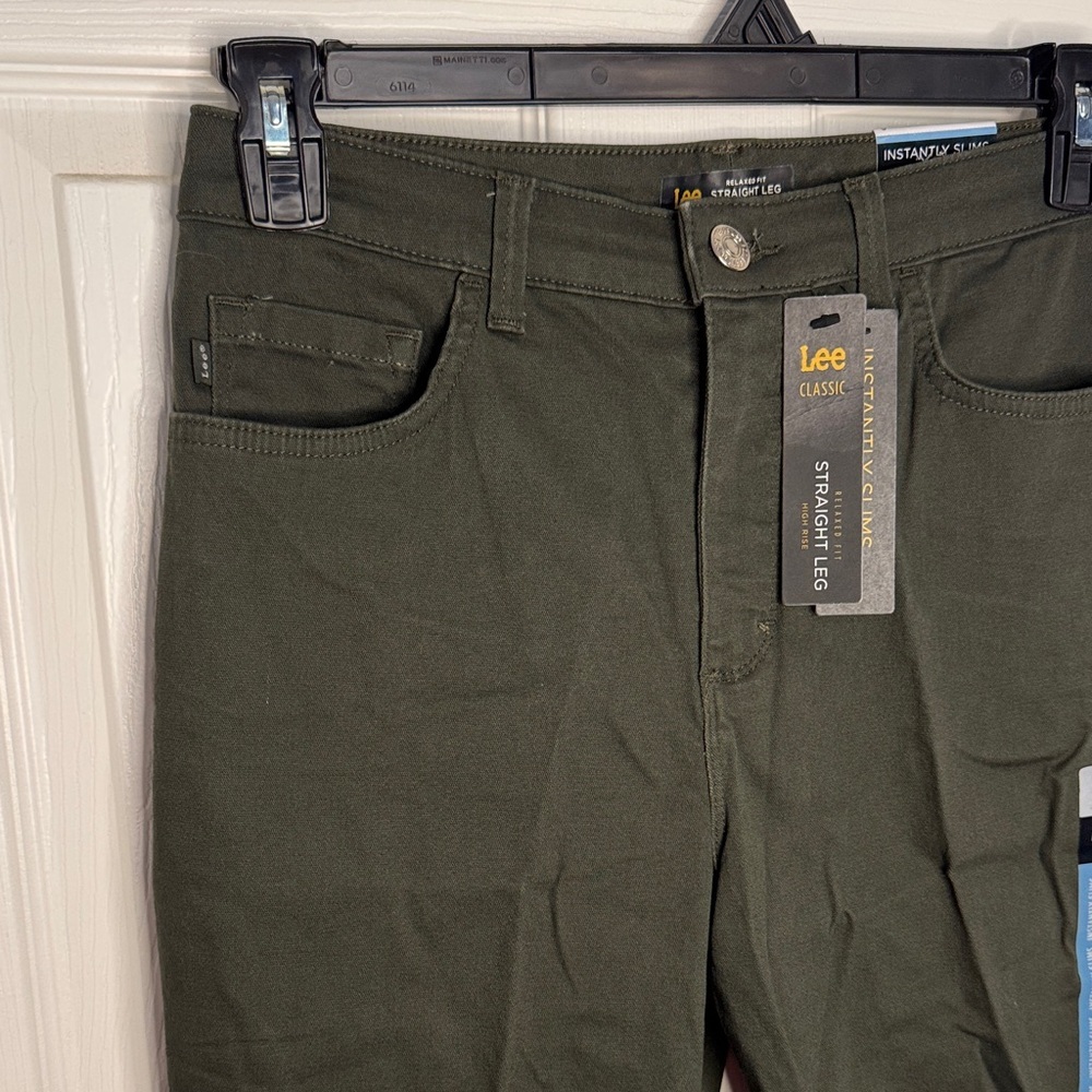 NWT Lee Women's Dark Green Straight Leg Jeans - Picture 6 of 9